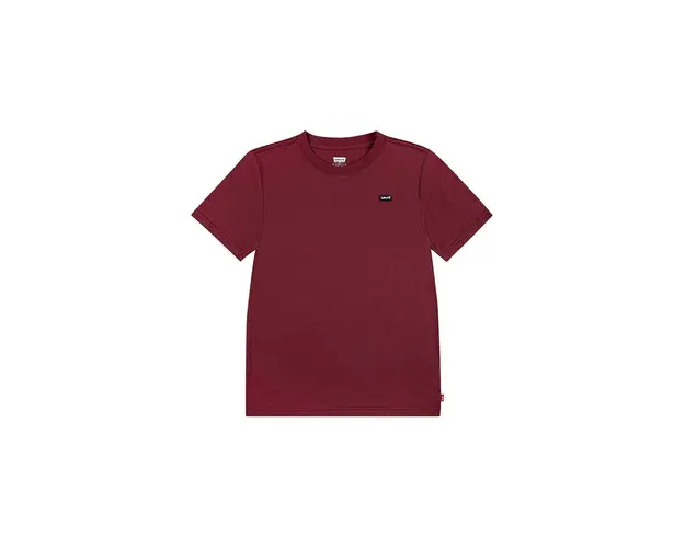 Levi's tricou de bumbac pentru copii culoarea bordo, neted