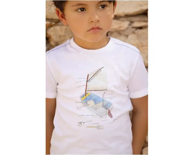 Tartine et Chocolat tricou din bumbac pentru bebelusi cu imprimeu