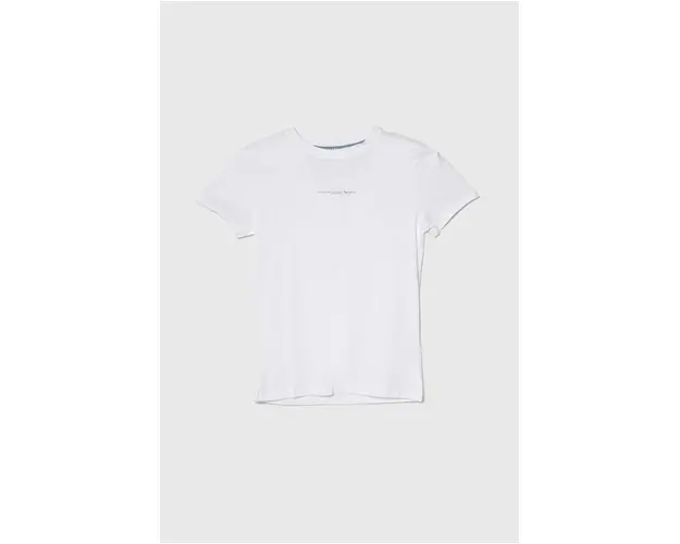 Pepe Jeans tricou de bumbac pentru copii DAVIDE TEE culoarea alb, neted