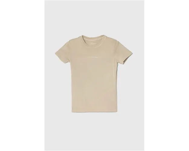 Pepe Jeans tricou de bumbac pentru copii DAVIDE TEE culoarea bej, neted