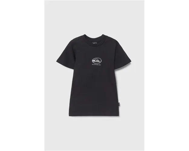 Quiksilver tricou de bumbac pentru copii CHROME LOGO culoarea negru, cu imprimeu