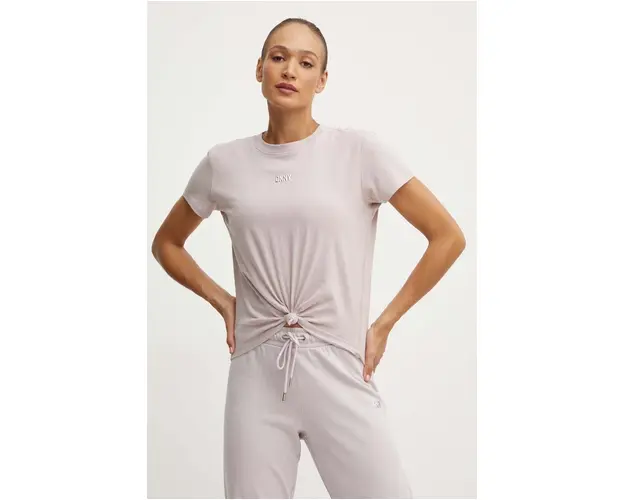 Dkny tricou din bumbac femei, culoarea violet, DP3T8521