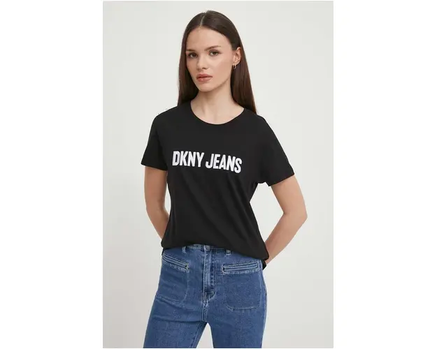 Dkny tricou femei, culoarea negru