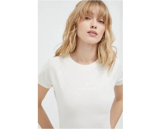 Samsoe Samsoe tricou din bumbac femei, culoarea bej