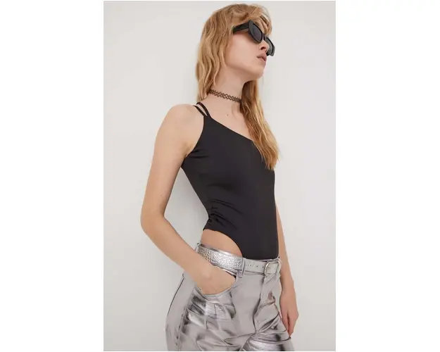 Tommy Jeans body femei, culoarea negru DW0DW17400