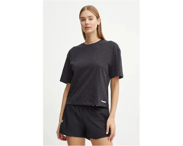 Hummel tricou Ultra Boxy femei, culoarea negru, 223853