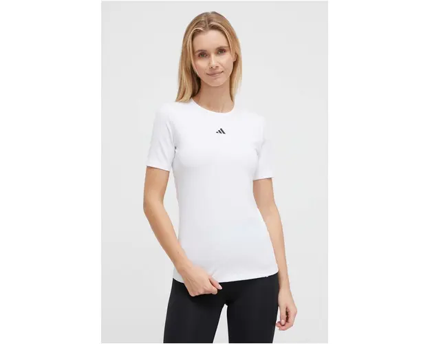 adidas Performance tricou de antrenament culoarea alb HN9076