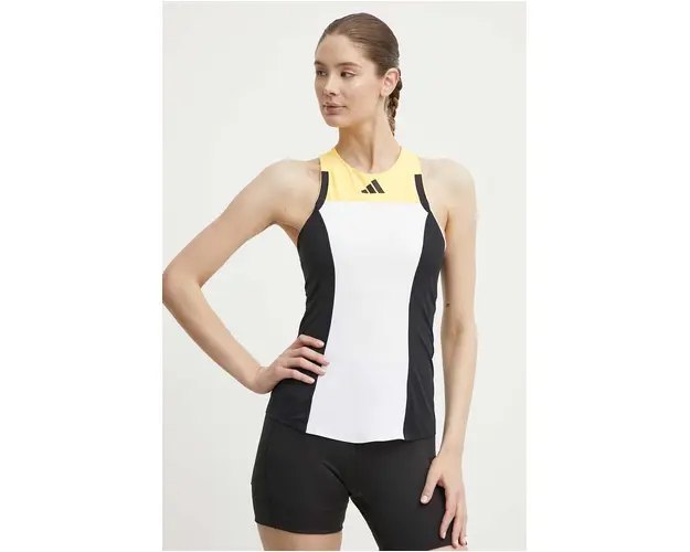 adidas Performance top de antrenament culoarea alb, IN6494