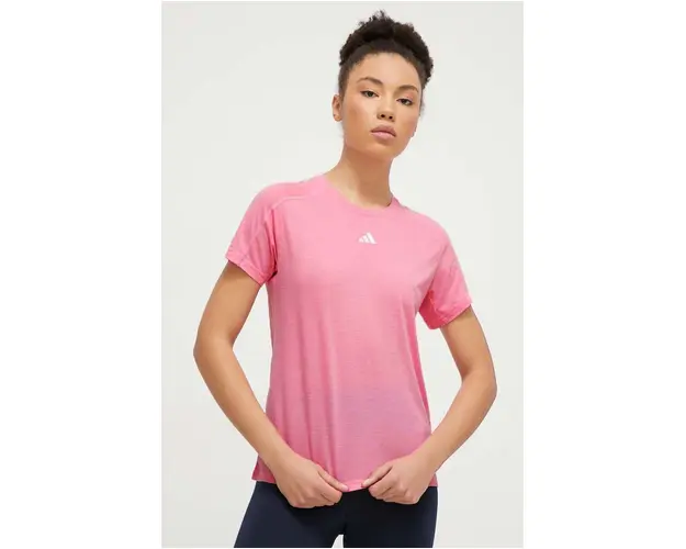 adidas Performance tricou de antrenament Training Essentials culoarea roz IS3957