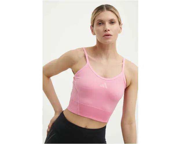 adidas Performance top de antrenament culoarea roz, IS4356