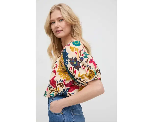 Luisa Spagnoli bluza din bumbac femei, modelator