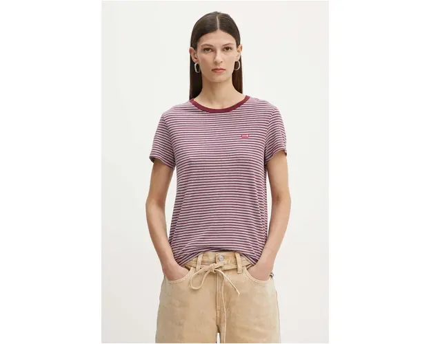 Levi's tricou din bumbac femei, culoarea rosu