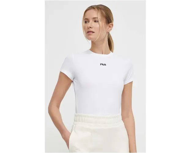 Fila top Latina femei, culoarea alb, FAW0744