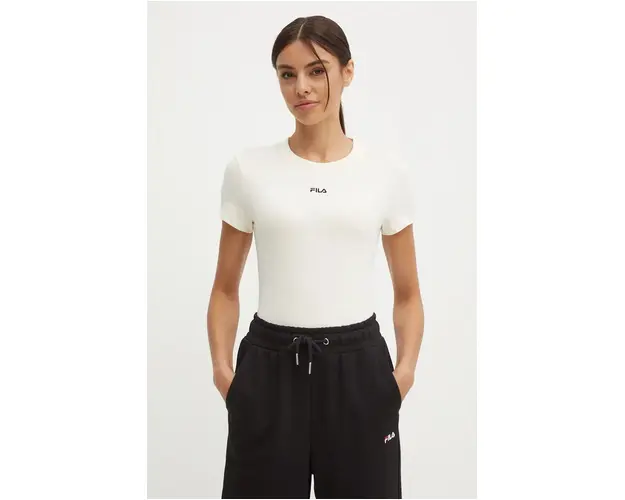 Fila top Latina femei, culoarea bej, FAW0744