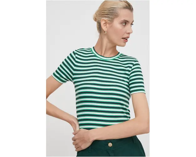 Pepe Jeans tricou femei, culoarea verde