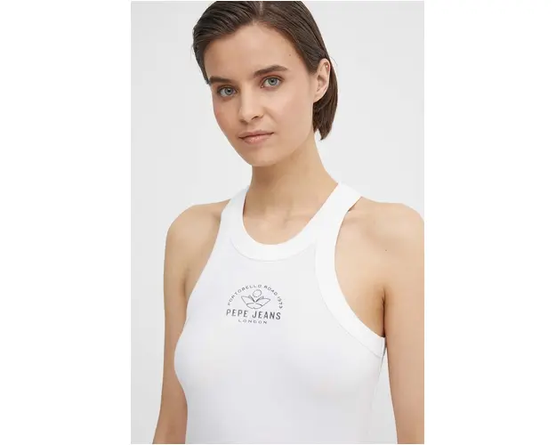 Pepe Jeans top femei, culoarea bej