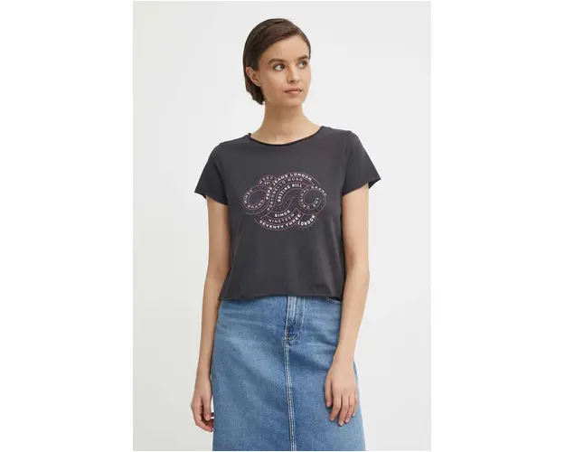 Pepe Jeans tricou din bumbac KENNA femei, culoarea gri, PL505857