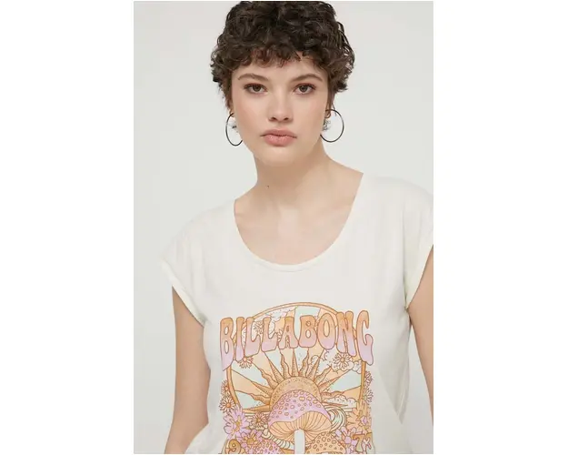 Billabong tricou femei, culoarea bej, EBJZT00241