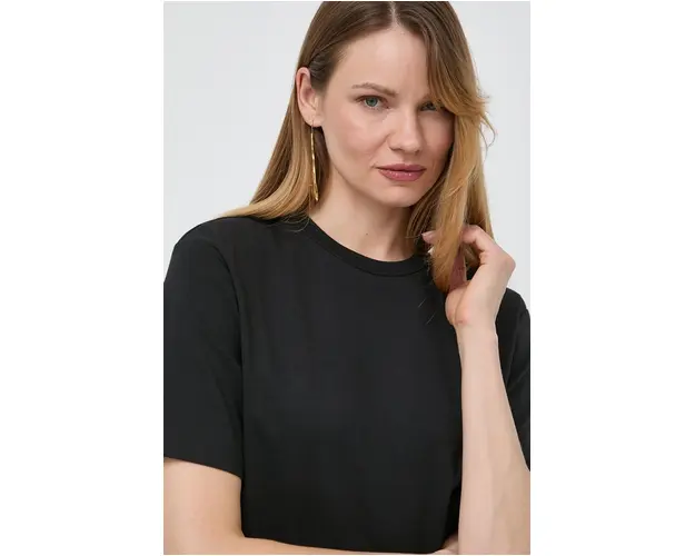 Weekend Max Mara tricou din bumbac femei, culoarea negru 2415940000000