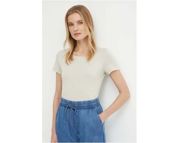 Sisley tricou femei, culoarea bej