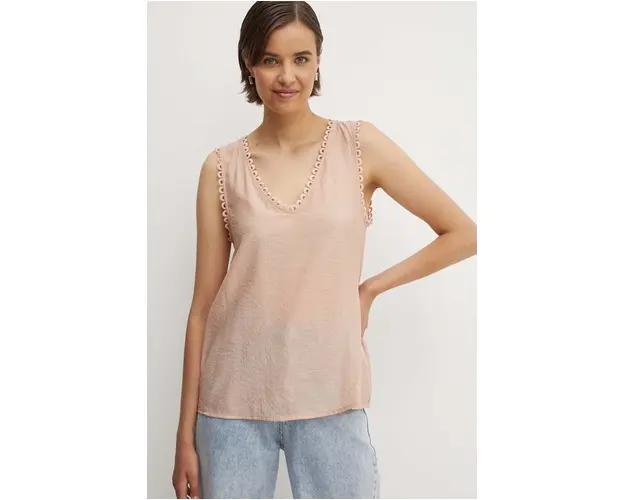 Sisley top femei, culoarea portocaliu