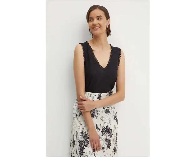 Sisley top femei, culoarea negru