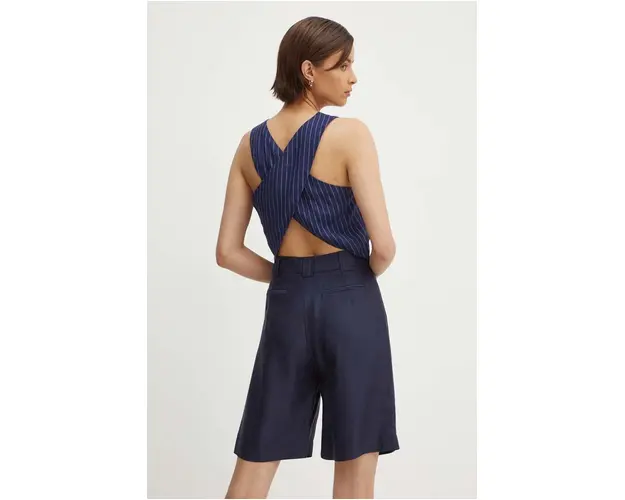 Sisley top de in culoarea albastru marin