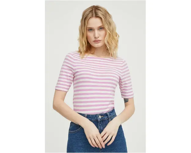 Marc O'Polo tricou din bumbac femei, culoarea roz
