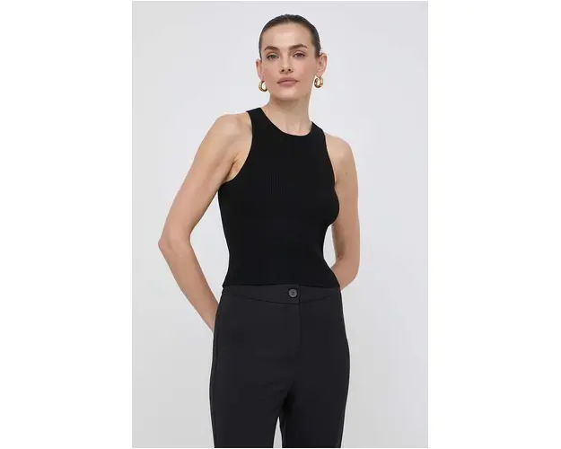 MICHAEL Michael Kors top femei, culoarea negru