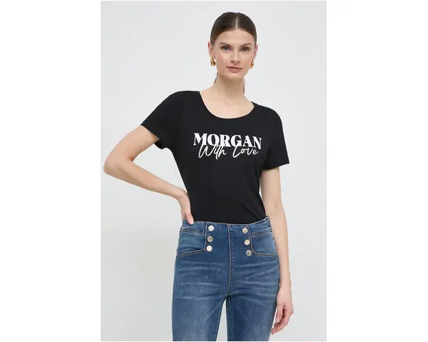 Morgan tricou femei, culoarea negru