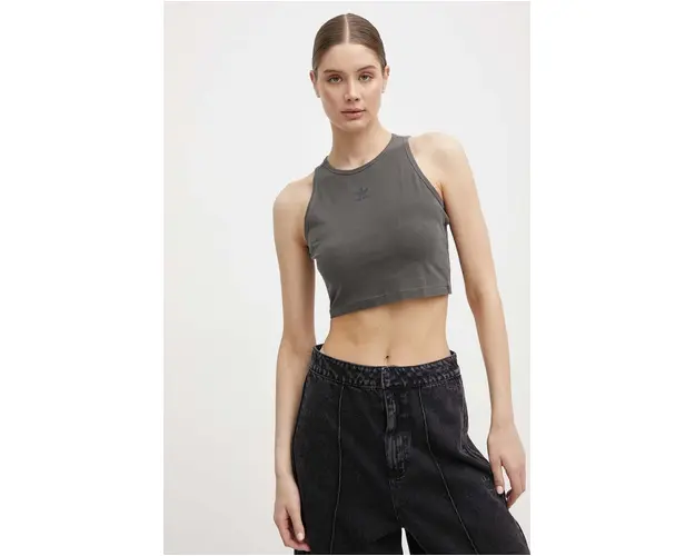adidas Originals top femei, culoarea gri, IU2709