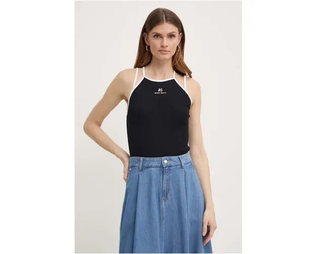 Miss Sixty top SJ3620 KNITTED CAMISOLE femei, culoarea negru, 6L2SJ3620000