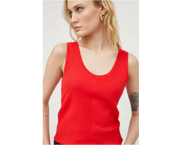 G-Star Raw top din bumbac culoarea rosu