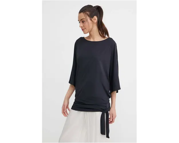 MICHAEL Michael Kors rochie de plaja SIDE TIE COVER UP culoarea negru, MM7M749