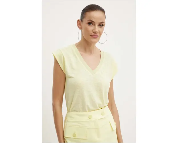 Morgan tricou de in DAME culoarea galben, DAME