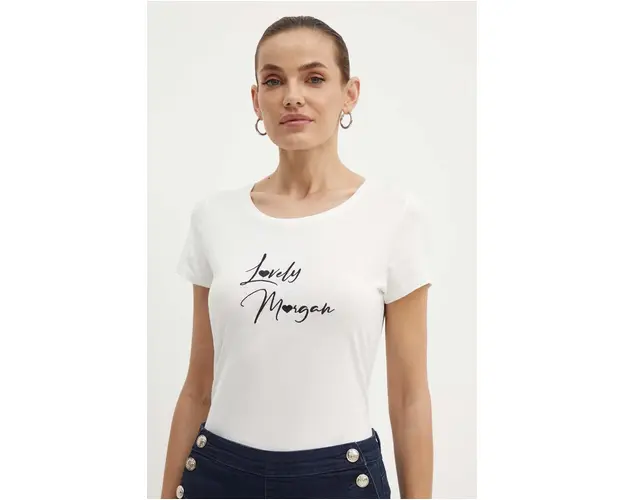 Morgan tricou DOUA femei, culoarea alb, DOUA