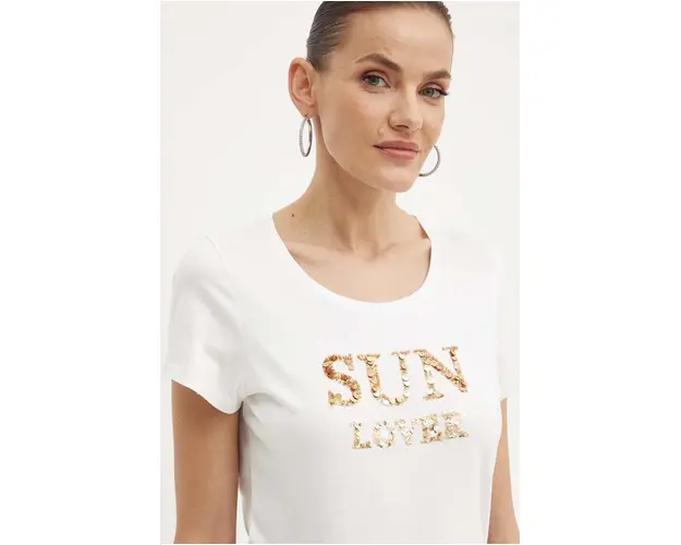 Morgan tricou DSUN femei, culoarea alb, DSUN