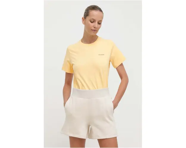 Columbia tricou din bumbac Boundless Beauty femei, culoarea galben 2036573