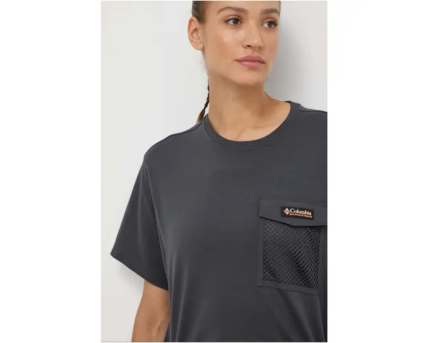 Columbia tricou din bumbac Painted Peak femei, culoarea gri, 2074491