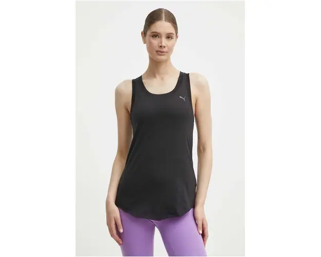 Puma top de yoga Studio Foundation culoarea negru, 524844