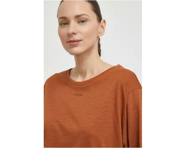 Puma tricou de antrenament culoarea maro, 525115