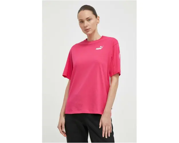 Puma tricou din bumbac femei, culoarea roz, 675994