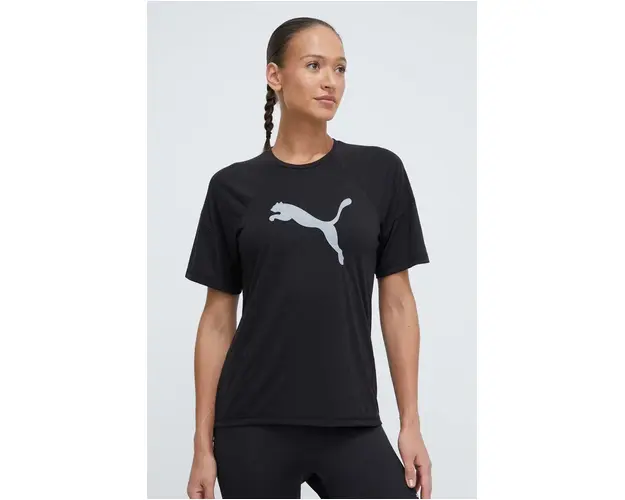 Puma tricou de antrenament Evostripe culoarea negru 677876