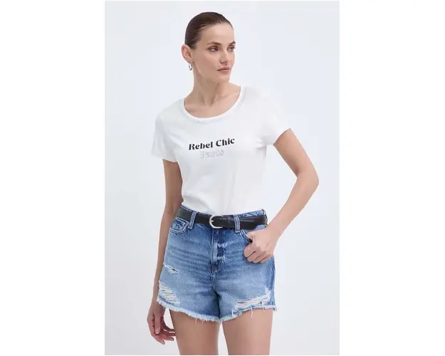 Morgan tricou DEBEL femei, culoarea alb, DEBEL