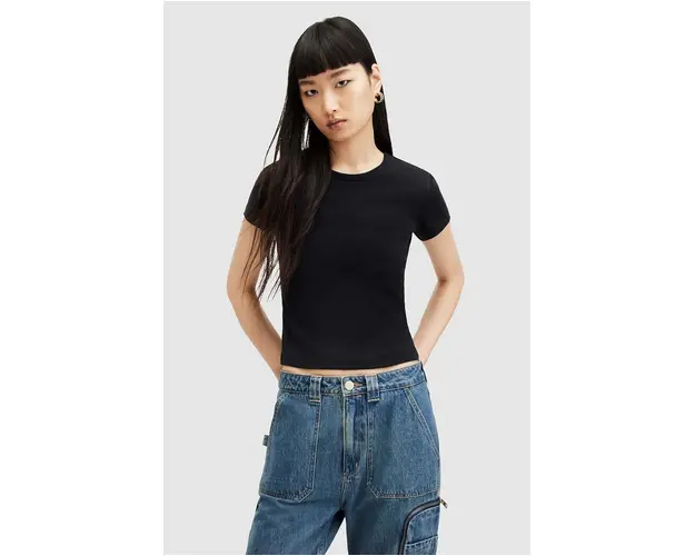 AllSaints tricou din bumbac STEVIE TEE femei, culoarea alb, WM526Z