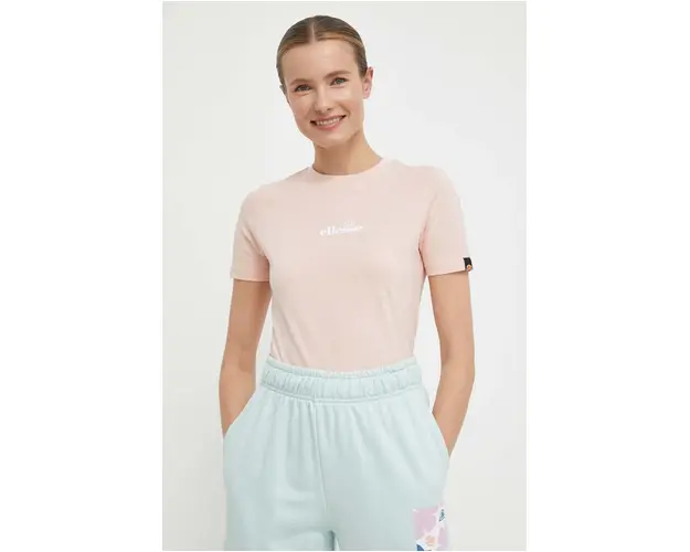 Ellesse tricou din bumbac Beckana Tee femei, culoarea roz, SGP16458