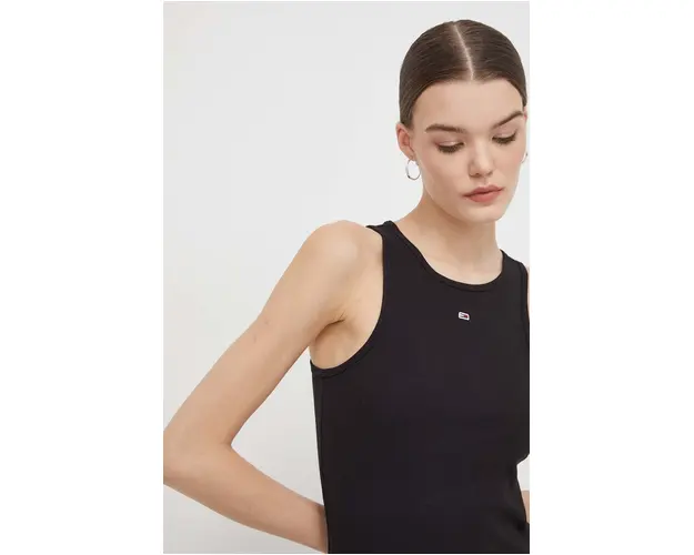 Tommy Jeans top femei, culoarea negru DW0DW17382