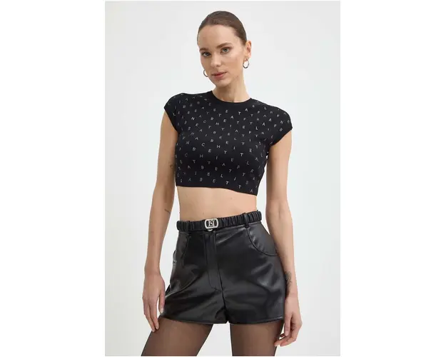 Elisabetta Franchi pulover femei, culoarea negru, MK05B42E2