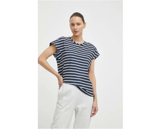 Helly Hansen tricou femei, culoarea albastru marin