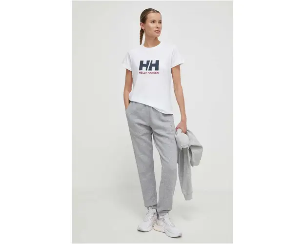Helly Hansen tricou din bumbac femei, culoarea alb
